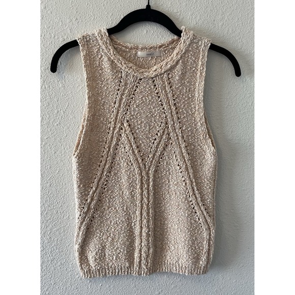 Sessun Tops - Sessun Women's Knit Tank Top Size L (Fits like Small) Peachy Boho Quiet Luxury